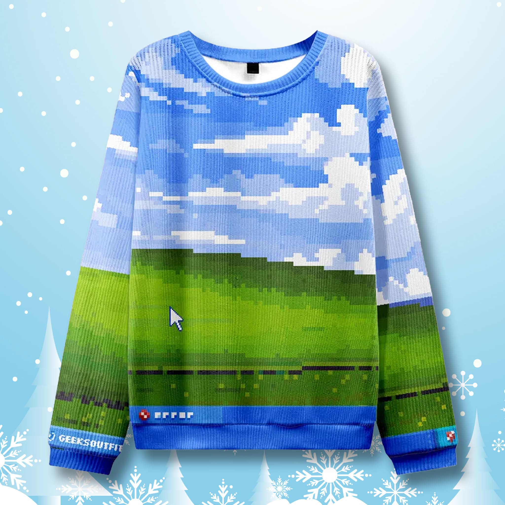 Vintage Windows XP Wallpaper Ugly Christmas Sweater Vintage Windows XP Wallpaper Ugly Christmas Sweater