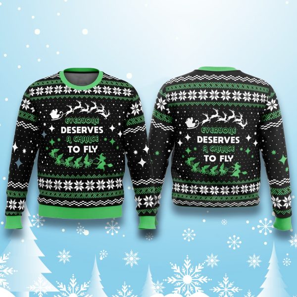 Wicked Movies Everyone Deserves to Fly Christmas Ugly Sweater 2