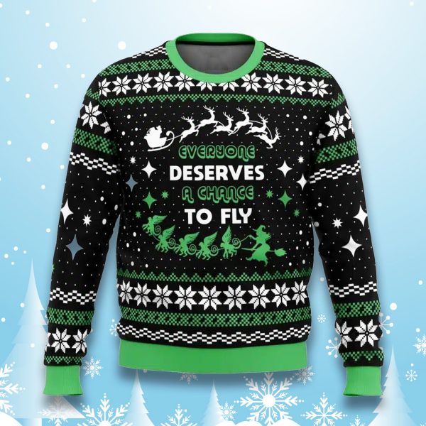 Wicked Movies Everyone Deserves to Fly Christmas Ugly Sweater