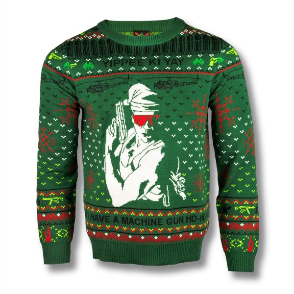 Yippee Ki Yay I Have A Machine Gun Ugly Christmas Sweater 1