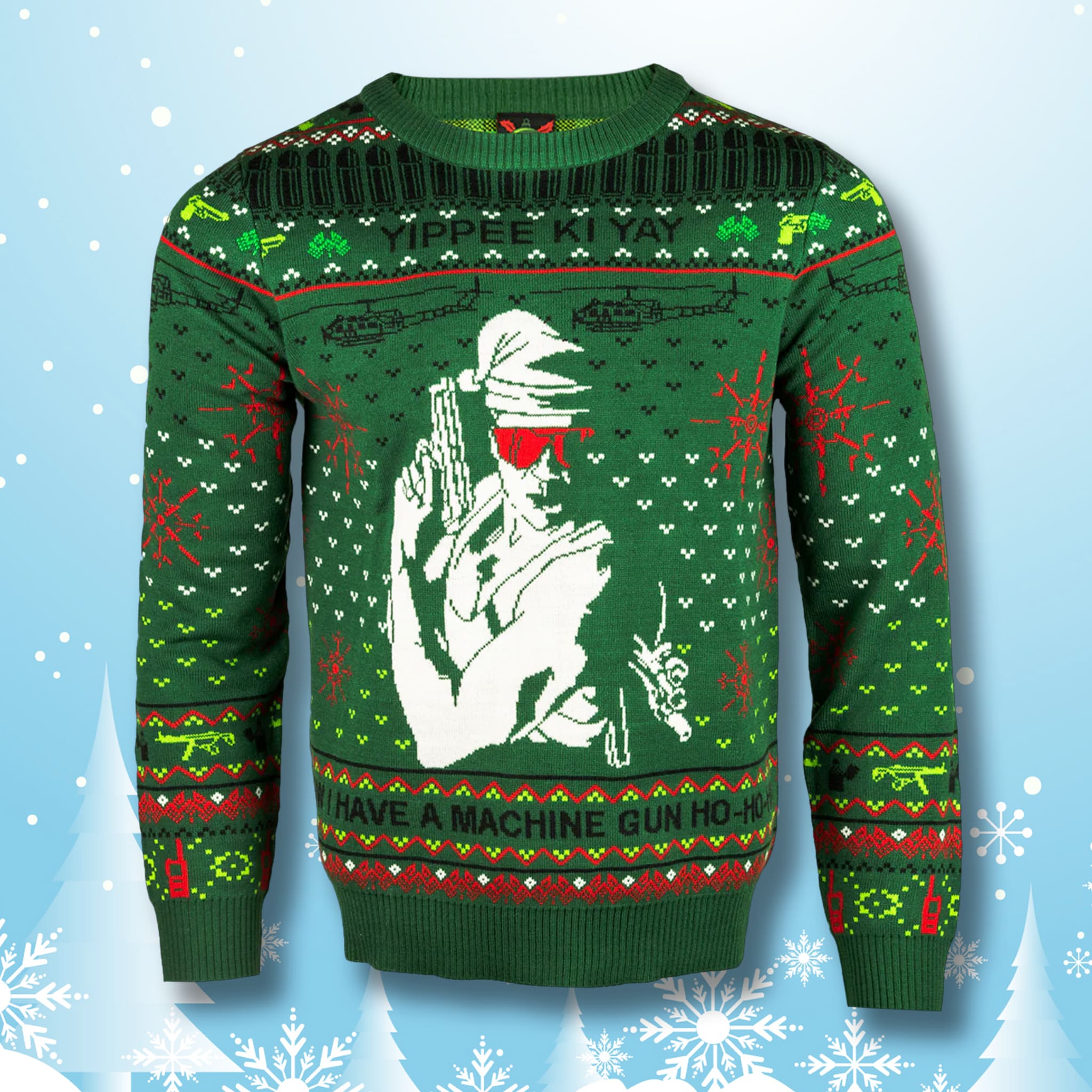Yippee Ki Yay I Have A Machine Gun Ugly Christmas Sweater Yippee Ki Yay I Have A Machine Gun Ugly Christmas Sweater