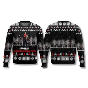 Jason Voorhees Slashing Through The Snow Ugly Sweater 1