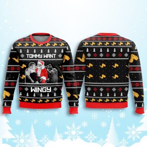 Tommy Want Wingy SNL Ugly Christmas Sweater 2