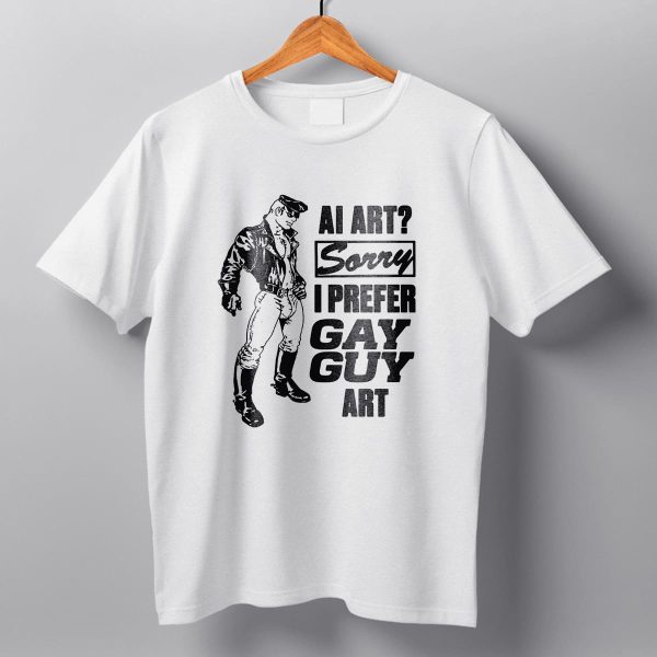 AI Art Sorry I Prefer Gay Guy Art Shirt 3