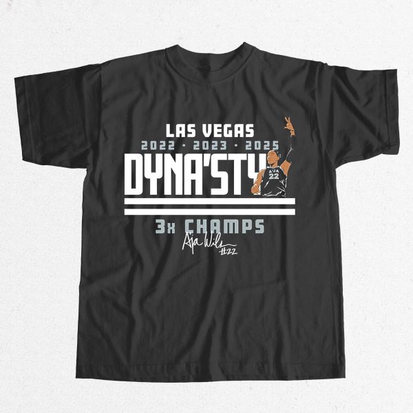 Aja Wilson Dynasty 3x Champions Shirt 5