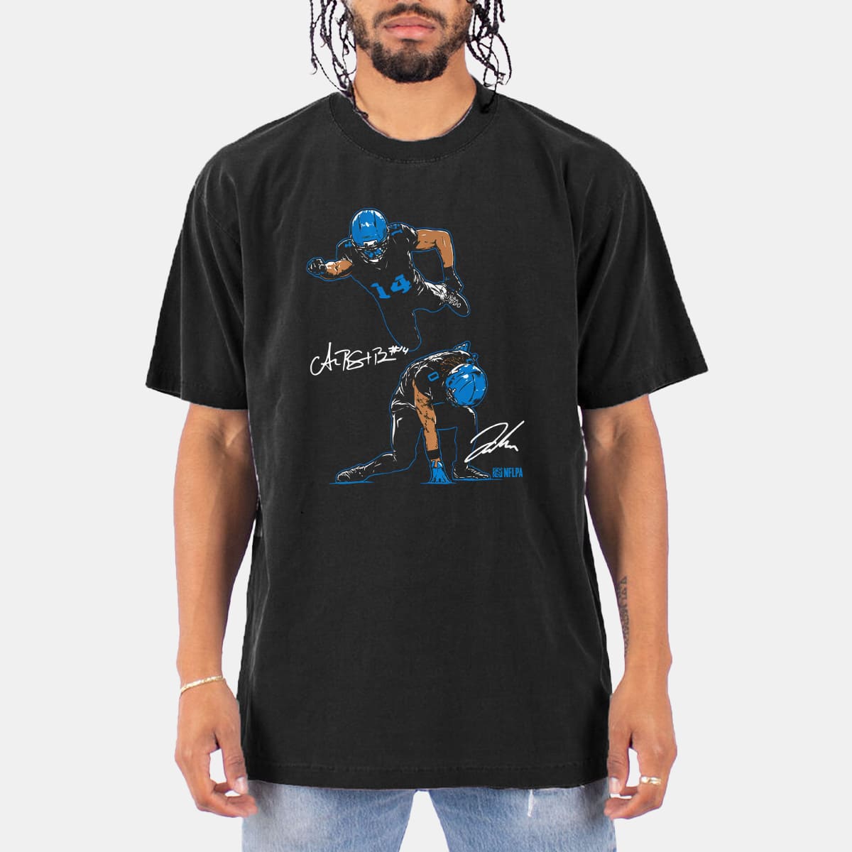 Amon-Ra St. Brown Jahmyr Gibbs Superheroes Shirt 2 Amon Ra St Brown Jahmyr Gibbs Superheroes Shirt 11