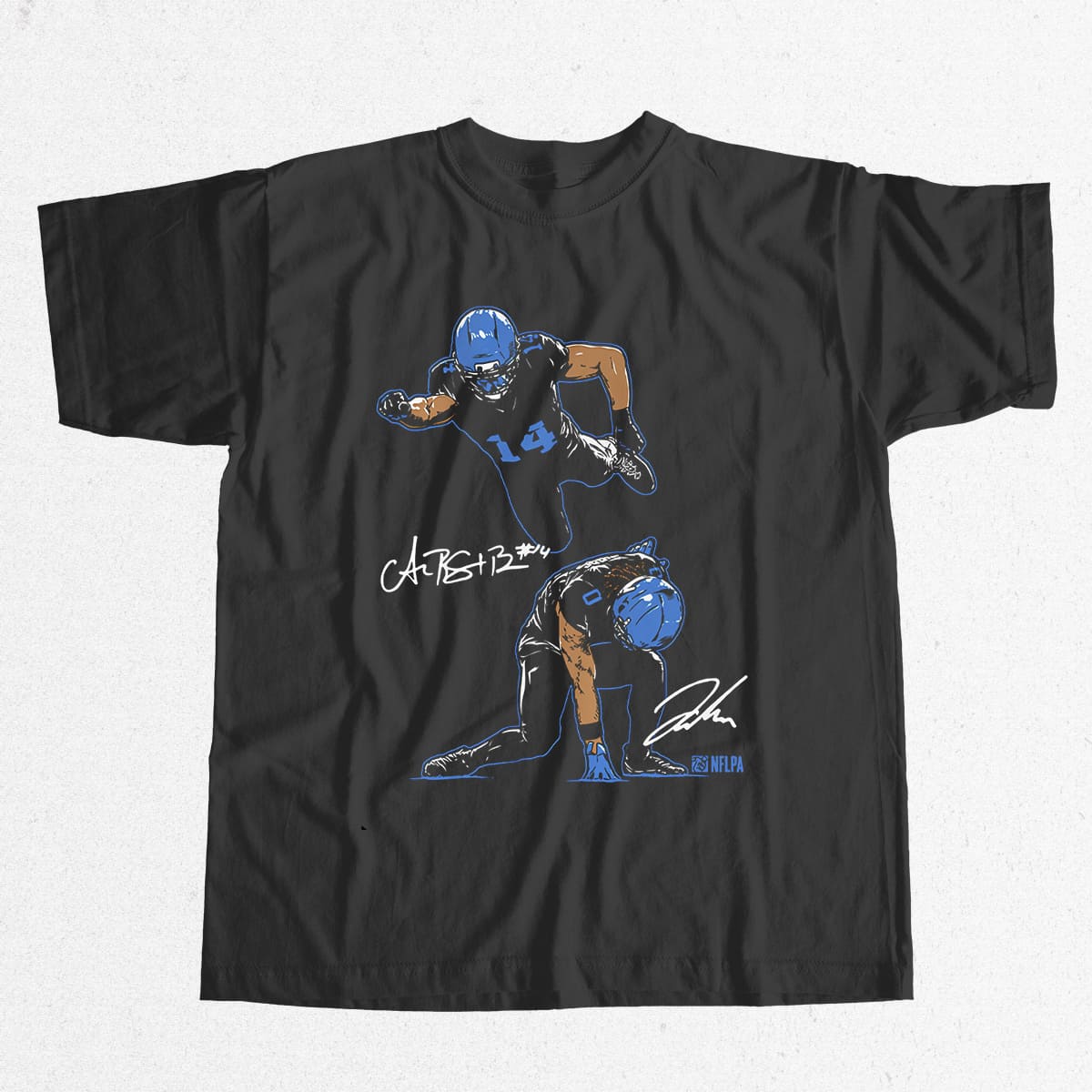 Amon Ra St Brown Jahmyr Gibbs Superheroes Shirt 9 Amon Ra St Brown Jahmyr Gibbs Superheroes Shirt 9