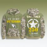 Cardinals US Army Veteran 250th Birthday Hoodie