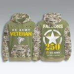 Falcons US Army Veteran 250th Birthday Hoodie