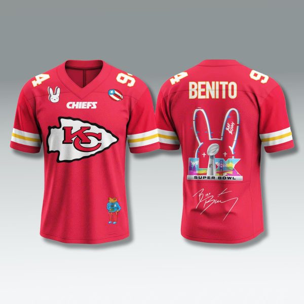 Bad Bunny Chiefs Football Jersey 2026