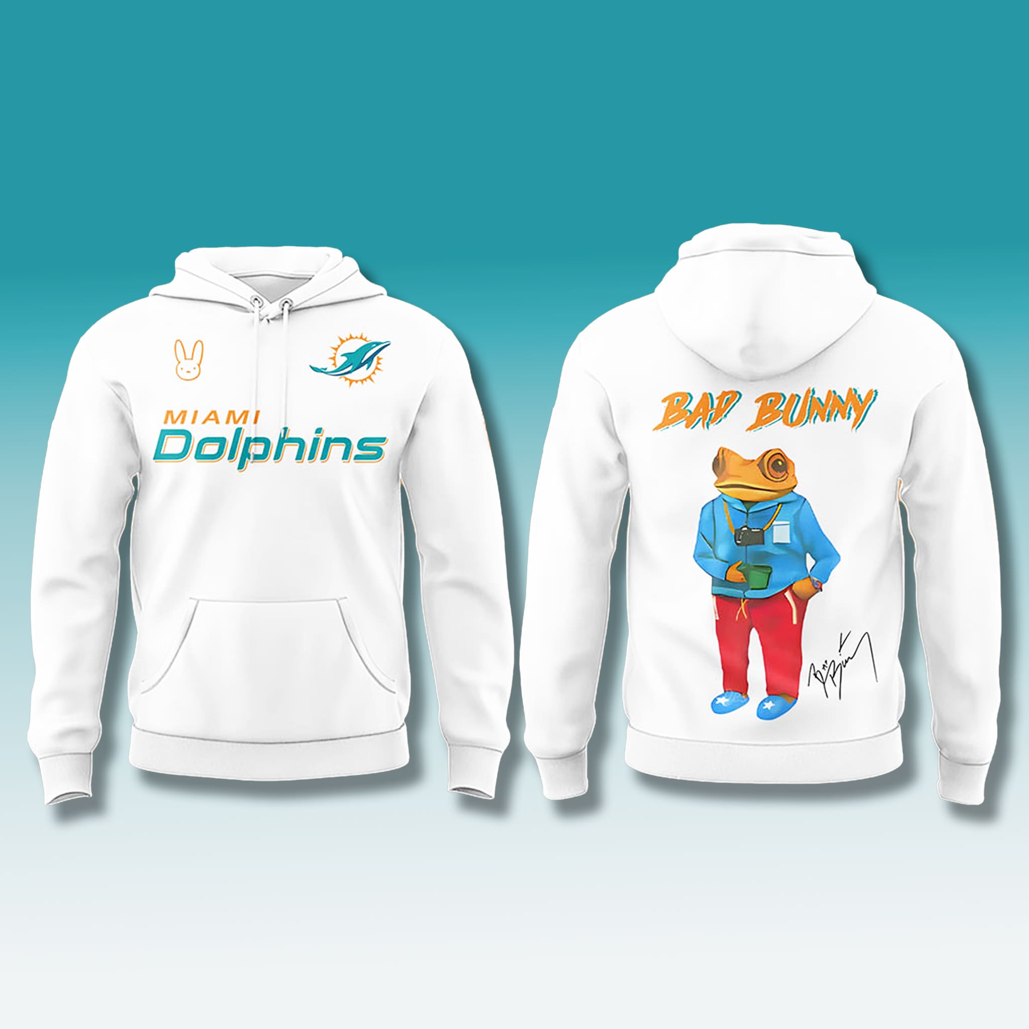 Bad Bunny Dolphins Hoodie 2025 Bad Bunny Dolphins Hoodie 2025