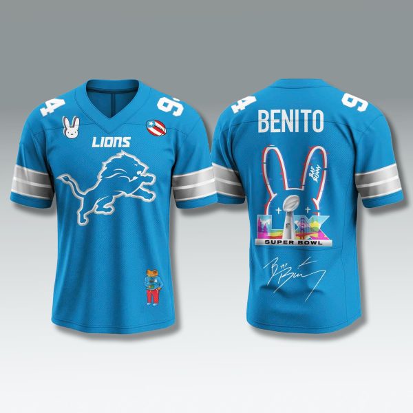 Bad Bunny Lions Football Jersey 2026