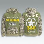 Ravens US Army Veteran 250th Birthday Hoodie