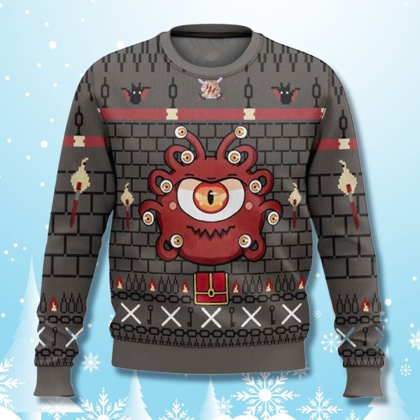 Beholder Monster Dungeons and Dragons Ugly Christmas Sweater
