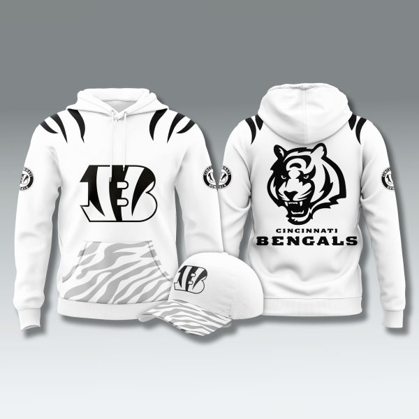 Bengals Black White Collection 2025 Hoodie 1