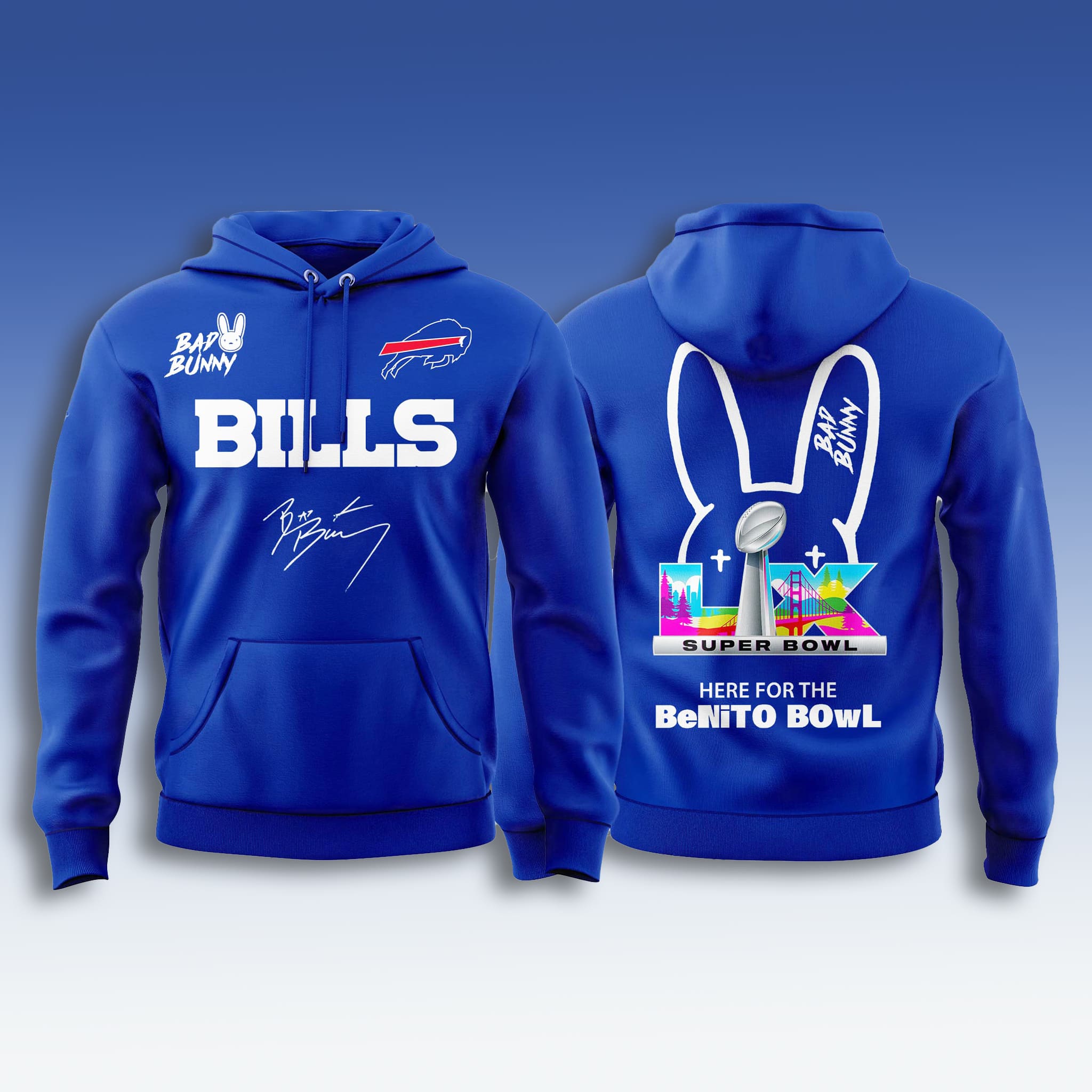 Bills Bad Bunny SB LX 2025 Hoodie Bills Bad Bunny SB LX 2025 Hoodie