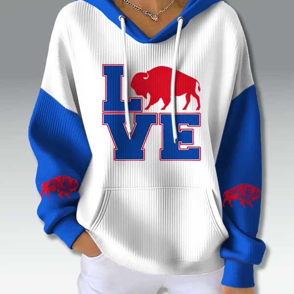 Bills LOVE Lets Go Buffalo Waffle Hoodie