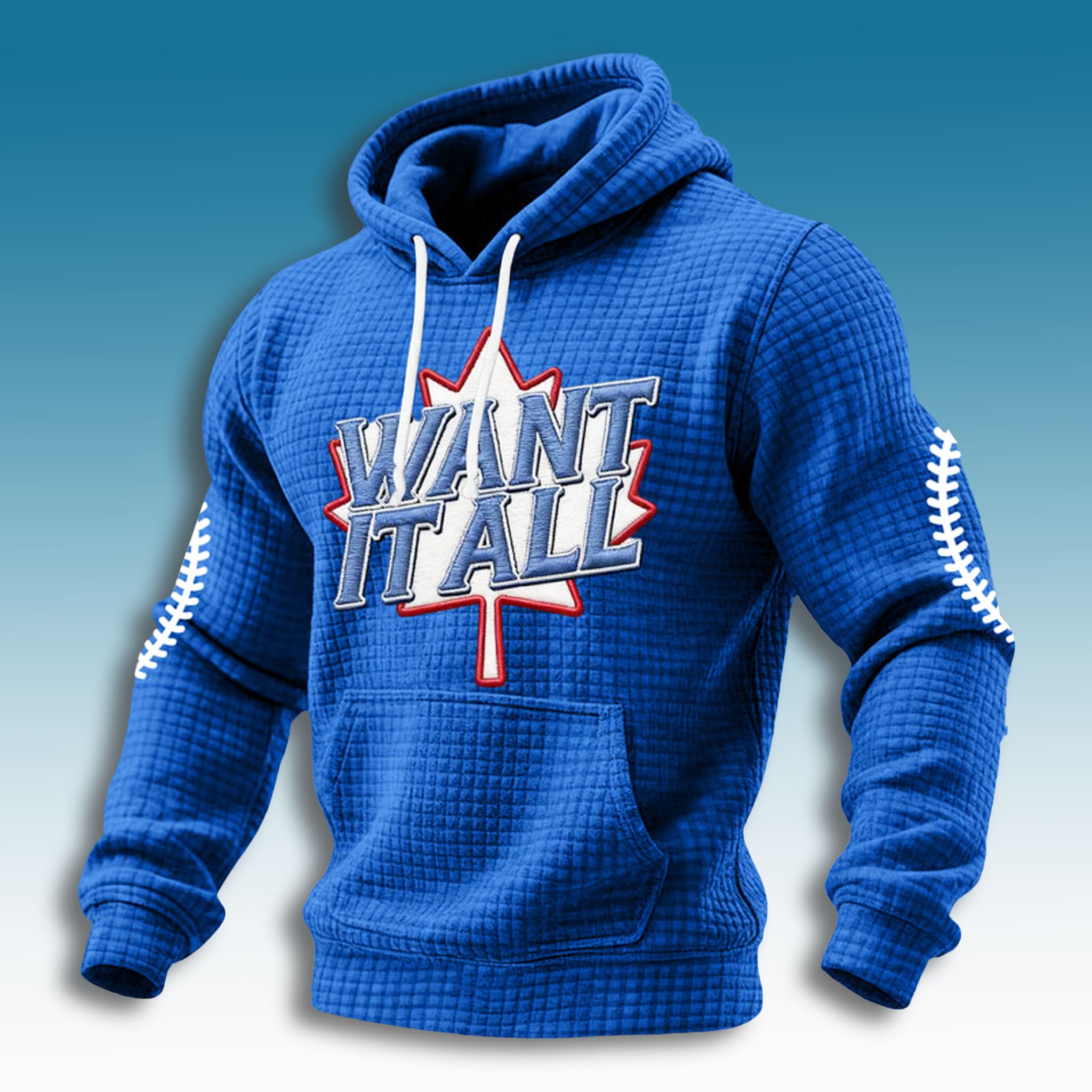 Blue Jays Want It All Waffle Hoodie 2025 2 Blue Jays Want It All Waffle Hoodie 2025 3