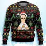 Bob Belcher Fine I'll Go Bob's Burgers Ugly Christmas Sweater