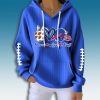 Bills Peace Love Buff Waffle Hoodie 10 Buffalo Bills Peace Love Buff Waffle Hoodie 2