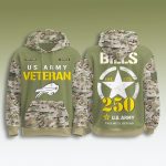 Bills US Army Veteran 250th Birthday Hoodie