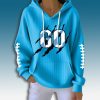 Carolina Football Go Panthers Waffle Hoodie 6 Carolina Football Go Panthers Waffle Hoodie 4