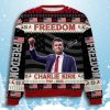 Charlie Kirk Freedom USA Flag Ugly Sweater
