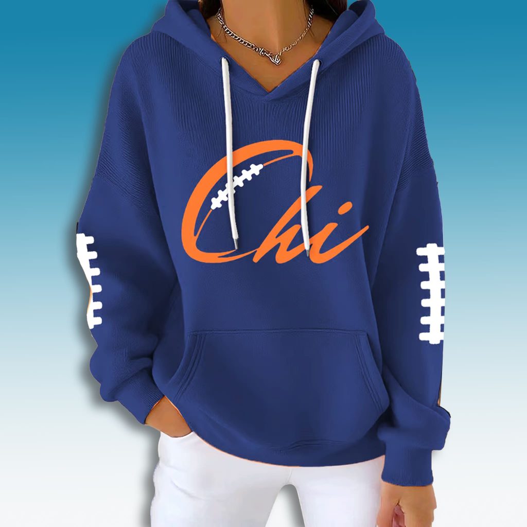 Chicago Bears CHI Waffle Hoodie