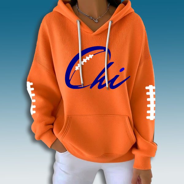 Chicago Bears CHI Waffle Hoodie 3