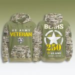 Bears US Army Veteran 250th Birthday Hoodie