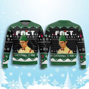 The Office Dwight Schrute Fact Christmas Is Here Ugly Sweater 2