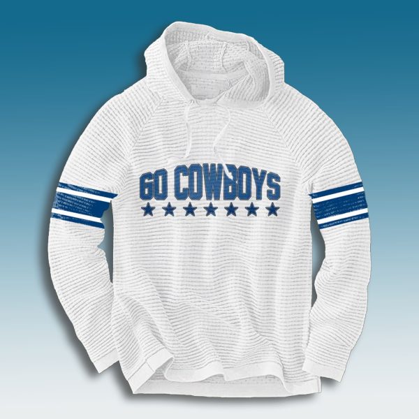 Dallas Football Go Cowboys Waffle Hoodie