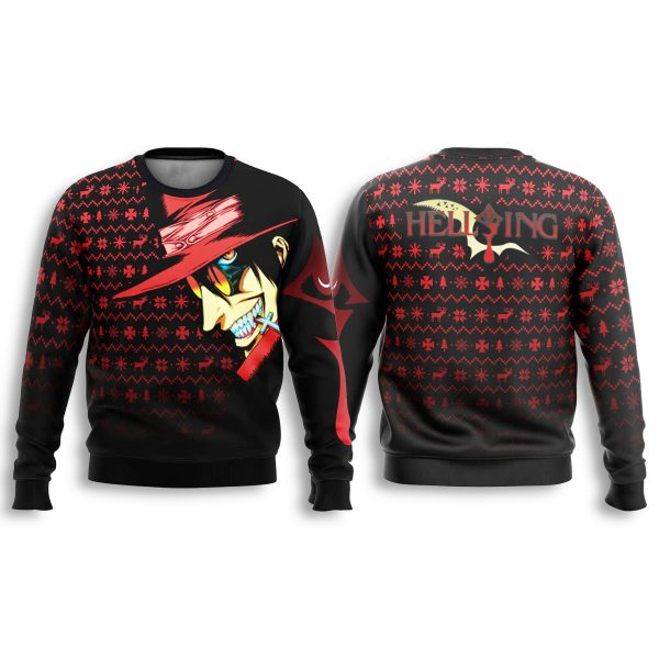 Dark Fanstasy Hellsing Alucard Ugly Christmas Sweater 3