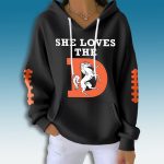 Broncos She Loves The D Waffle Hoodie