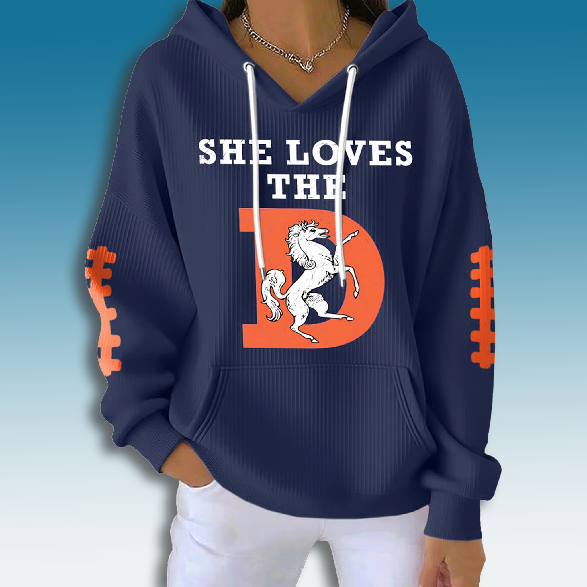 Broncos She Loves The D Waffle Hoodie 2 Denver Broncos She Loves The D Waffle Hoodie 3