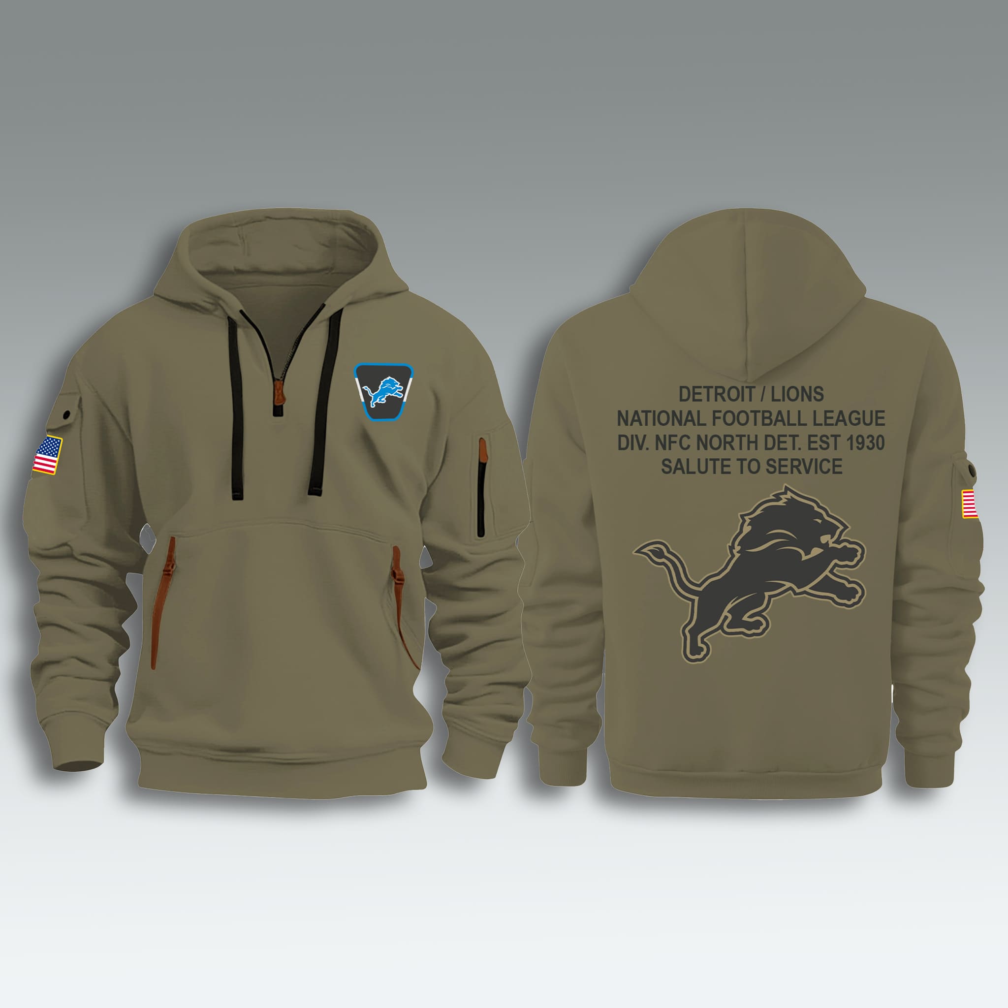 Detroit Lions Salute To Service Quarter Zip Hoodie 2025 2 Detroit Lions Salute To Service Quarter Zip Hoodie 2025 2