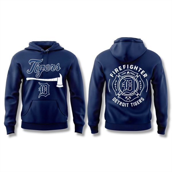 Detroit Tigers Firefighter Appreciation Month Hoodie 2025 1