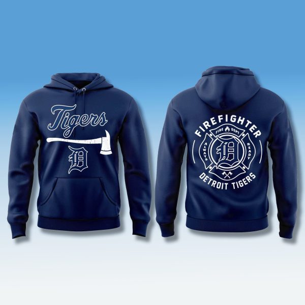 Detroit Tigers Firefighter Appreciation Month Hoodie 2025