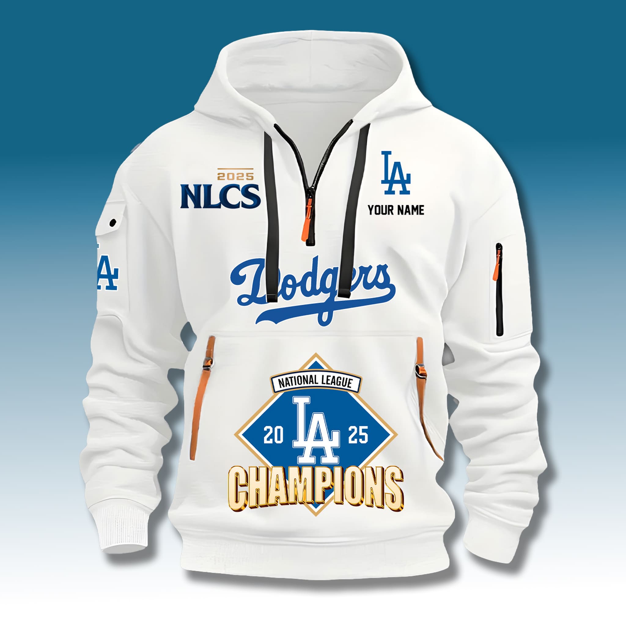 Dodgers 2025 NL Champions Zip Hoodie 2 Dodgers 2025 NL Champions Zip Hoodie 2