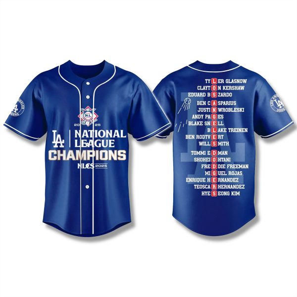 Dodgers 2025 National League Champions Jersey 1
