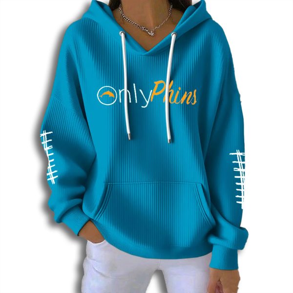 Dolphins Onlyphins Waffle Hoodie 2