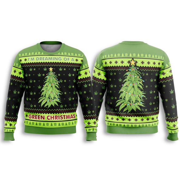 Dreaming of a Green Christmas Ugly Sweater 2