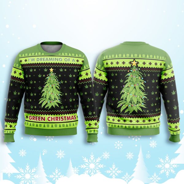 Dreaming of a Green Christmas Ugly Sweater 3