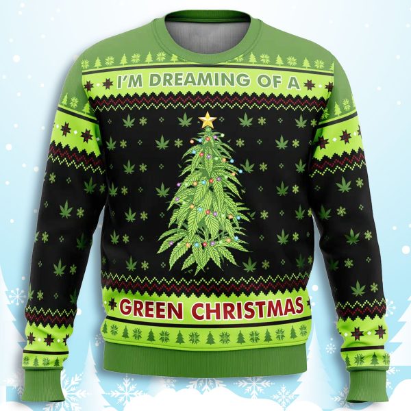 Dreaming of a Green Christmas Ugly Sweater