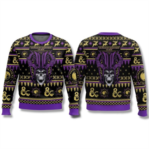 Dungeons Dragons Masters Guide Ugly Christmas Sweater 1