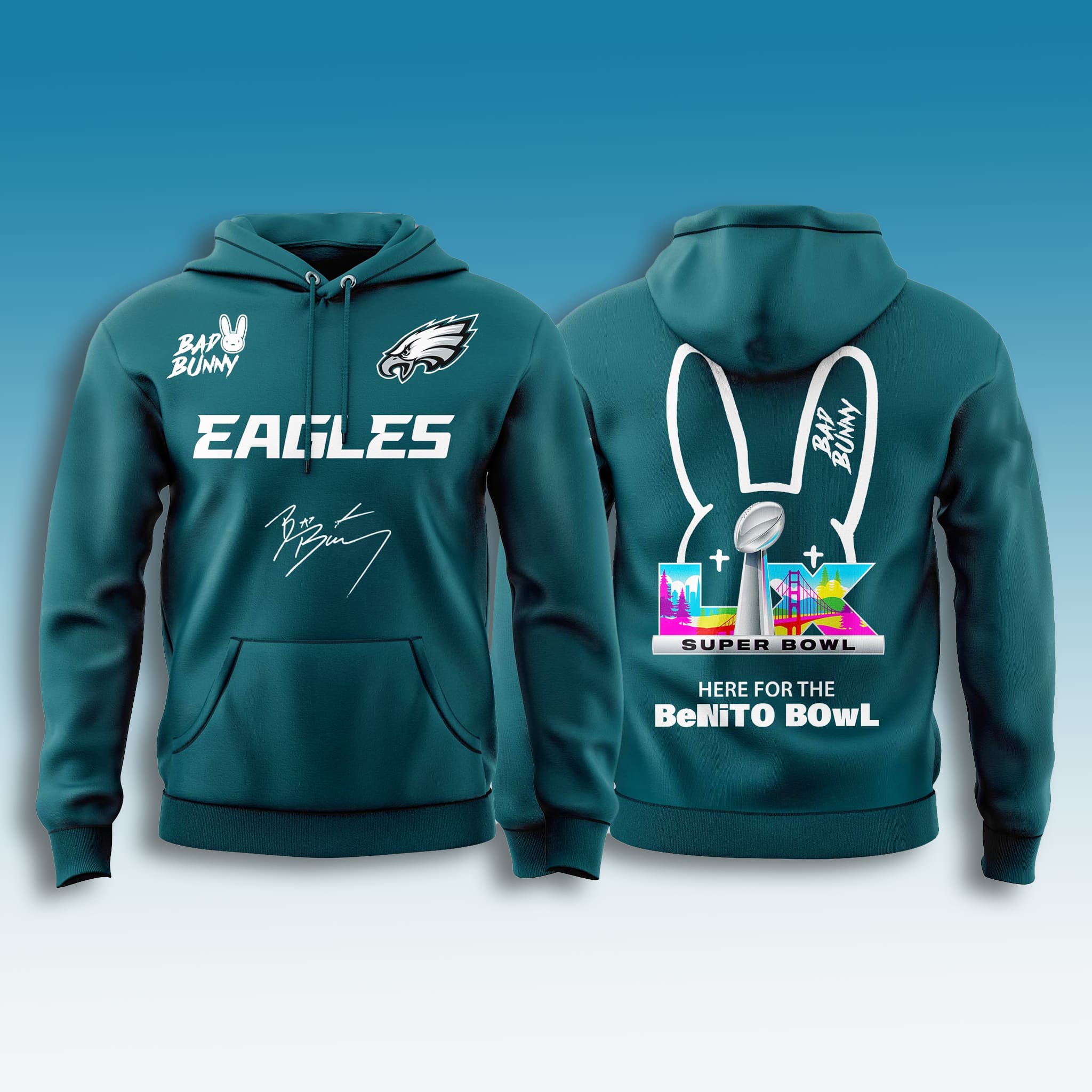 Eagles Bad Bunny SB LX 2026 Hoodie Eagles Bad Bunny SB LX 2026 Hoodie