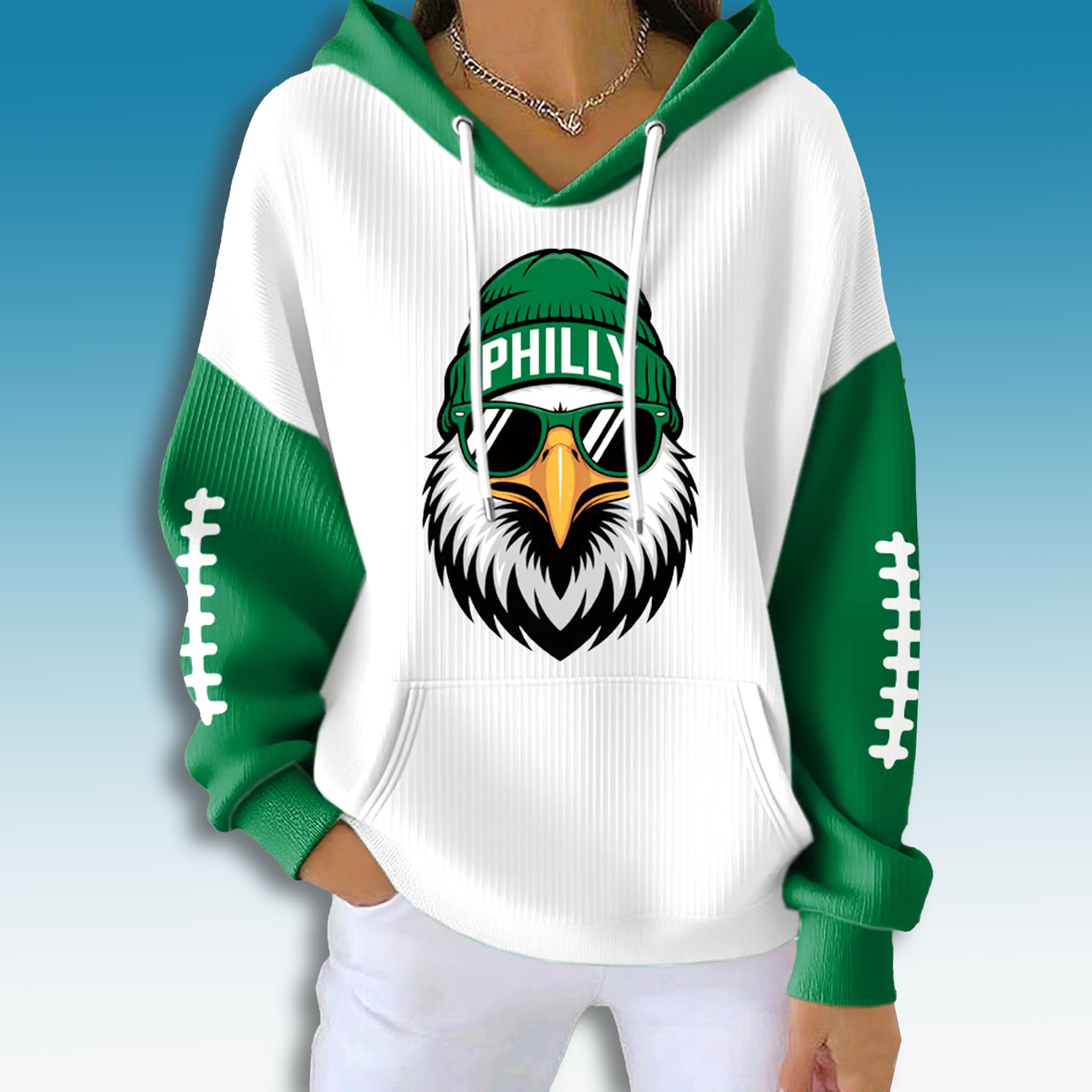 Eagles Philly Swag Waffle Hoodie 1 Eagles Philly Swag Waffle Hoodie 2