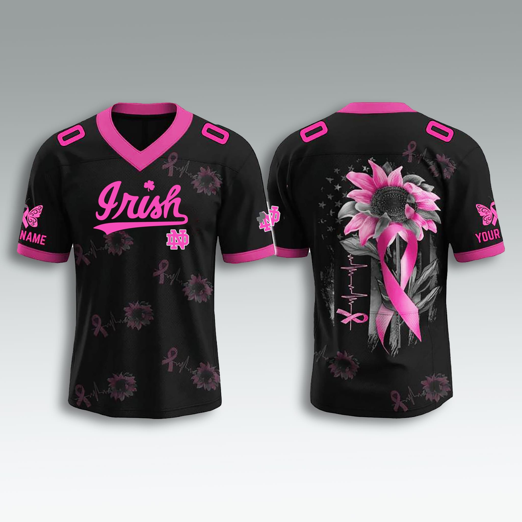 Fighting Irish Breast Cancer Awareness Month Jersey 2025 2 Fighting Irish Breast Cancer Awareness Month Jersey 2025 2