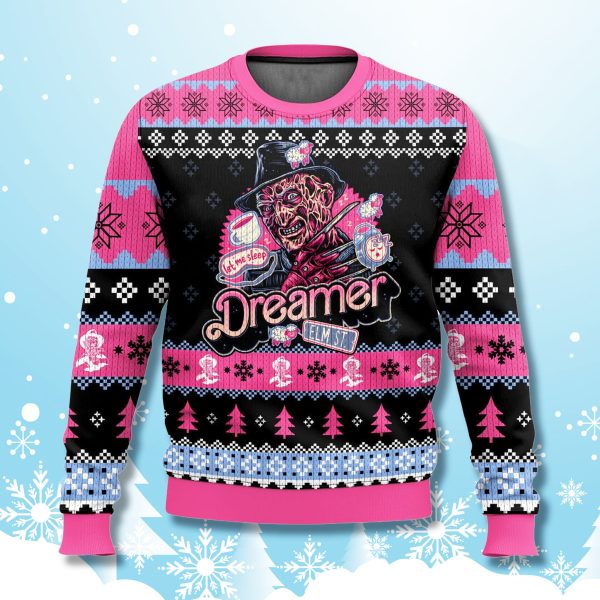 Freddy Krueger Elm Street Pink Ugly Sweater