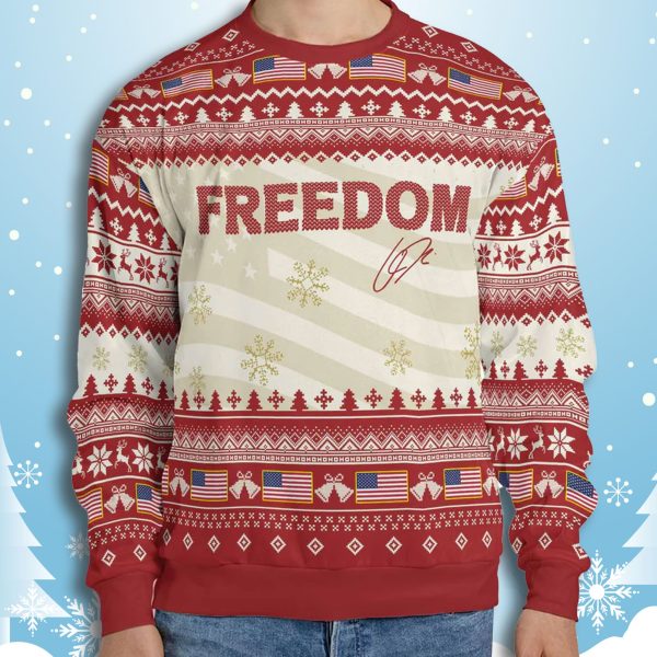 Freedom Charlie Kirk Signature Ugly Christmas Sweater 4